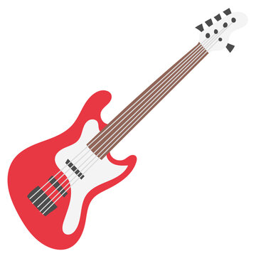 Bass Guitar Flat Icon