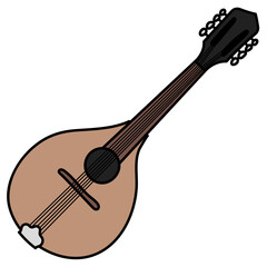 mandolin filled outline icon