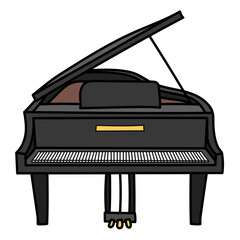 piano filled outline icon