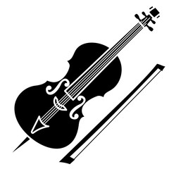 Fototapeta na wymiar cello glyph icon