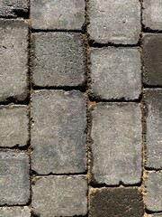 Block paved drive in charcoal grey colour paving.