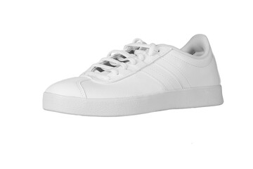 Stylish sneaker isolated on white background. White casual shoe. File contains clipping path.