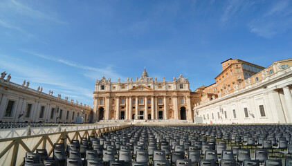 The magnificent architecture of St.Perter's Basilica, Vatican.