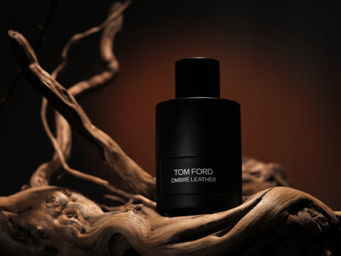 Kharkiv, Ukraine, January, 22, 2023: Perfume Tom Ford Ombre Leather