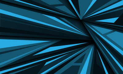 Abstract blue tone geometric triangle imagine design modern futuristic creative background vector