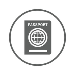 Travel, passport icon.