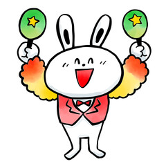 マラカスでダンスする兎01