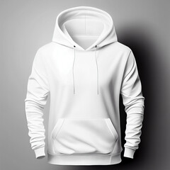 Leere weiße Hoodie-Vorlage mit Platz für Text, Logo und Design - Generative Ai