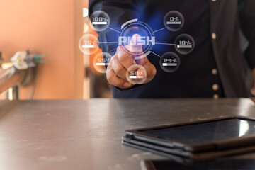 Push a button to load into a myriad of financial and business technology processing systems for the modern online social world.