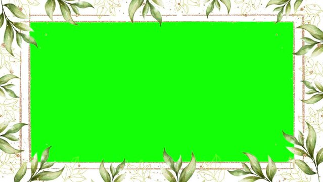 animated wedding invitation template with green screen chroma key
