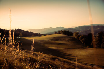 Sunset in the mountains