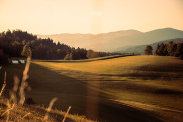 Sunset in the mountains