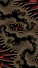 Artistic and imaginative digitally designed abstract 3D fractal background