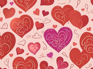 Obraz na płótnie Canvas retro psychedelic love seamless pattern for valentine's day