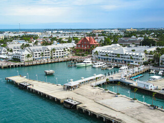Bird's Eye View of the Port of Key West - obrazy, fototapety, plakaty