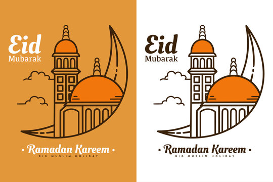 Vector Of Eid Mubarak Ramadan Design Template