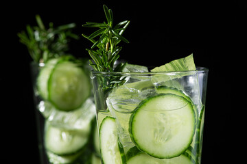 Refreshing and healthy cucumber sassi water