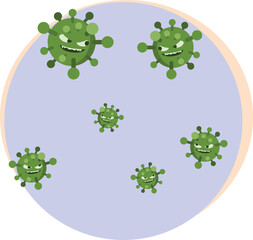 vector illustration of Corona Virus Group