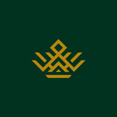 Vintage elegant Crown Logo design vector template. Vintage Crown Logo Royal King Queen concept symbol Logotype concept icon