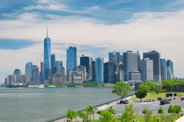 Governor's island and lower manhattan NYC