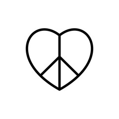 Peace icon vector logo design template