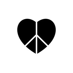 Peace icon vector logo design template