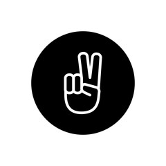 Peace icon vector logo design template
