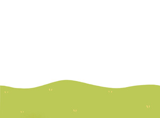 Obraz premium Field grass hill illustration 