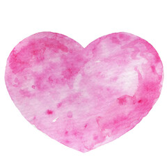 Hand painted Watercolor heart. Valentine's Day Card. Colorful design. 
