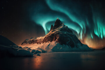 fantasy mountains in space, amazing spaces AI	