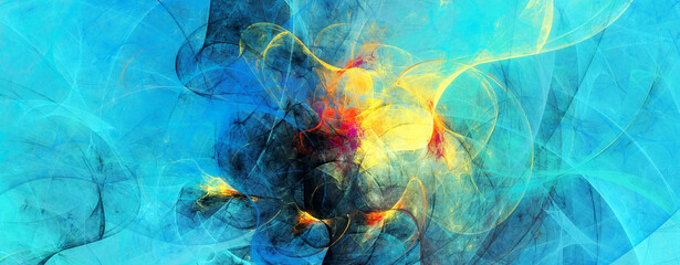 Obraz na płótnie Canvas Abstract bright background. Fractal artwork for creative graphic design
