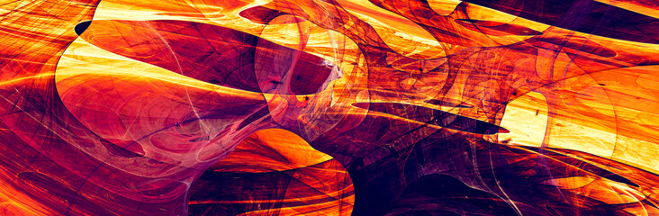 Abstract warm futuristic background. Fractal artwork for creative graphic design