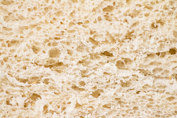 Wheat bread pulp. Macro background. 