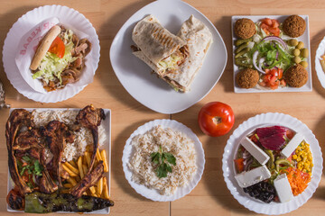 Set of traditional Turkish and Oriental cuisine.