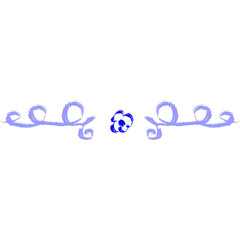 Blue floral border