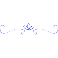 Blue floral border