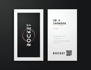 Vertical Business Card Editable Template	
