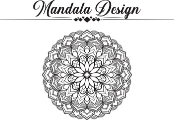 Mandala Wallpaper Design, background Mehndi, Tattoo, Decoration Coloring Book Page. 