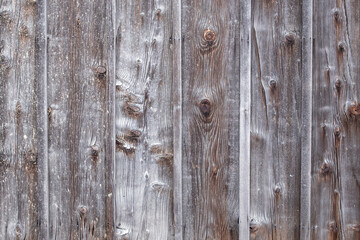 Dry, sun discolored wood boards