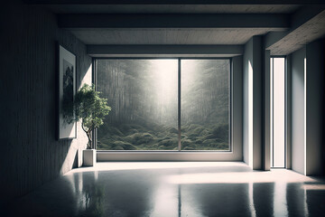 Fototapeta na wymiar Eco-Friendly Living: A Room with Natural Light and Sustainable Furnishings. Generative AI