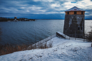 Scenic landscape and winter photography of Kingston Ontario and Old Fort Henry including scenery from the surrounding area of rural and urban Frontenac county in Ontario Canada. - 563651384