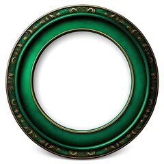 Round green jade frame created with AI