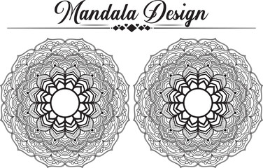 Mandala Circular Pattern Wallpaper Design, background Mehndi, Tattoo, Decoration Coloring Book Page. 