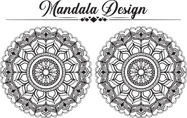 Mandala Circular Pattern Wallpaper Design, background Mehndi, Tattoo, Decoration Coloring Book Page. 
