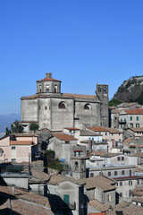 Fototapeta na wymiar Panoramic view of Patrica, a medieval village in the province of Frosinone in Italy.