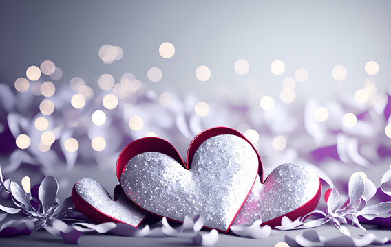 Beautiful valentine hearts decorative background