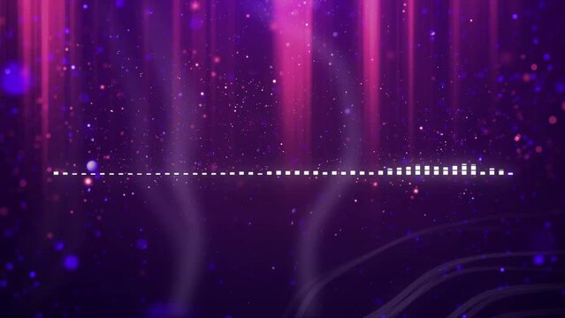 Colorful animation of audio visualizer. Waveform Audio 4k resolution V1