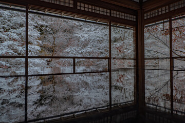 kyoto japan rurikoin temple snow 