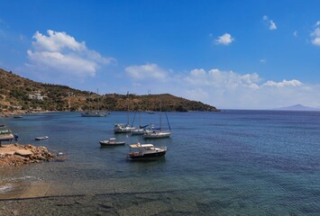 Fototapeta premium Datça - Mugla - Turkey - Sea view in Datça, datça harbor, kargı bay.