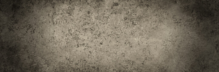 Old brown background with distressed vintage grunge texture and paint grain design in dark earthy coffee brown with vignette in black colors